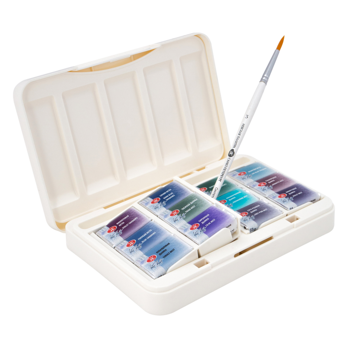 Water colours set «White Nights», "Granulation", plastic box