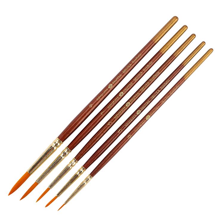 Synthetic Round Paintbrushes "Decola"