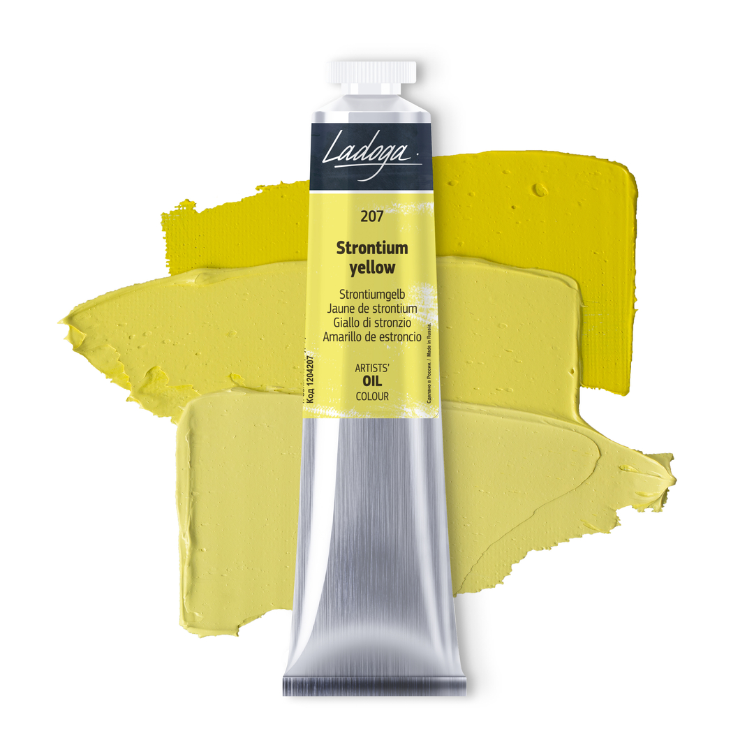 Oil colour "Ladoga", Strontium yellow, tube, № 207