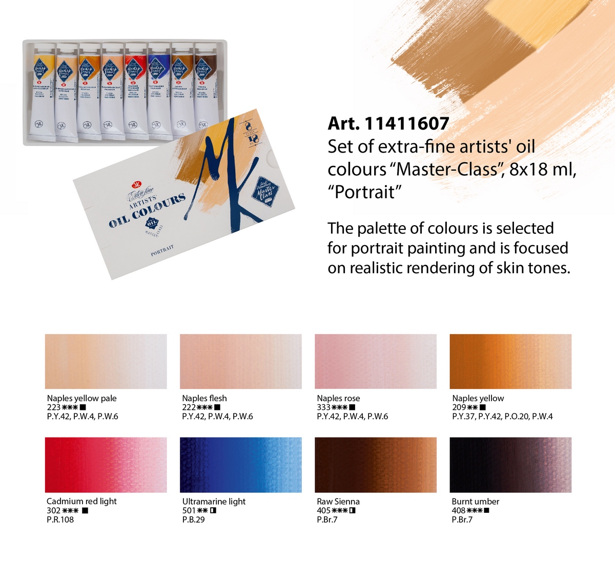 Oil set Master-Class Portrait, cardboard box
