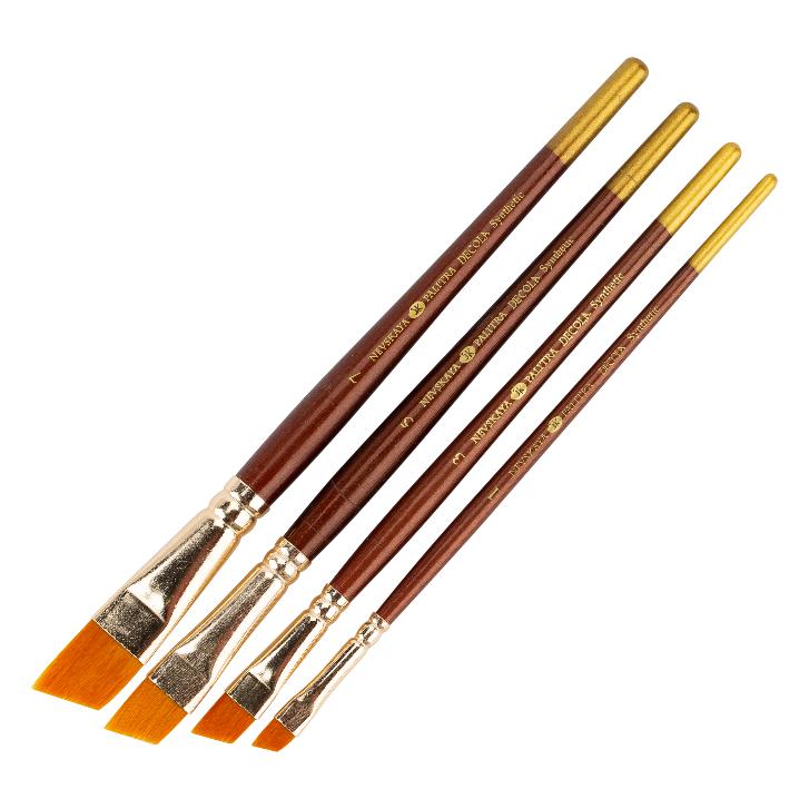 Synthetic Angled Paintbrushes "Decola"