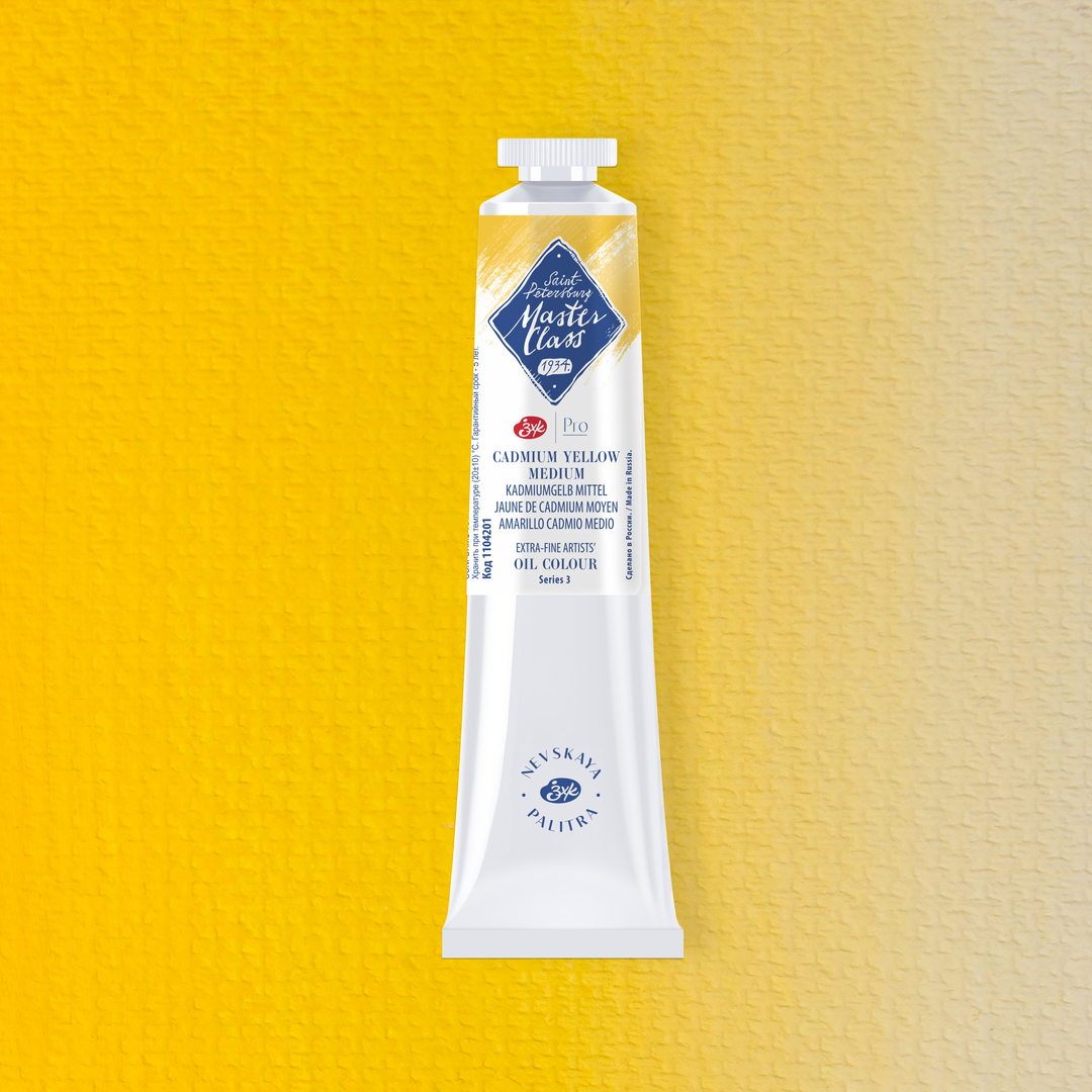 Oil colour "Master Class", Cadmium Yellow Medium, tube, № 201