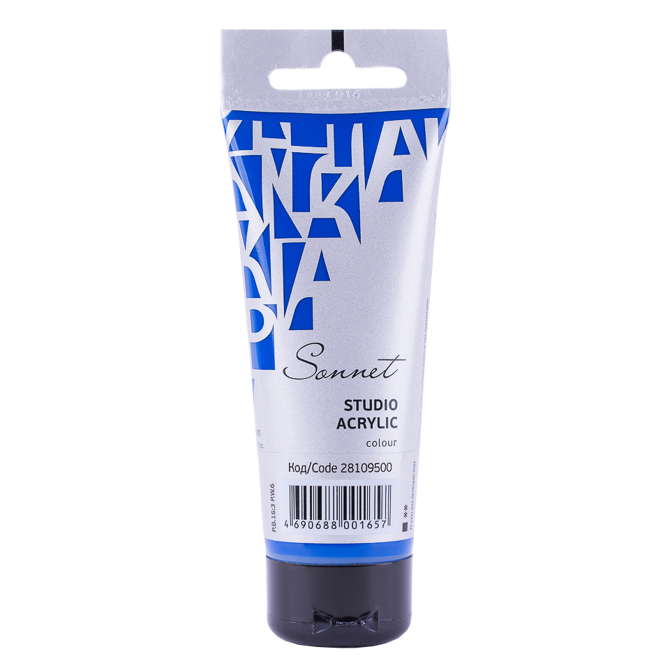 Acrylic colour Sonnet, Phthalocyanine Blue, tube. № 500