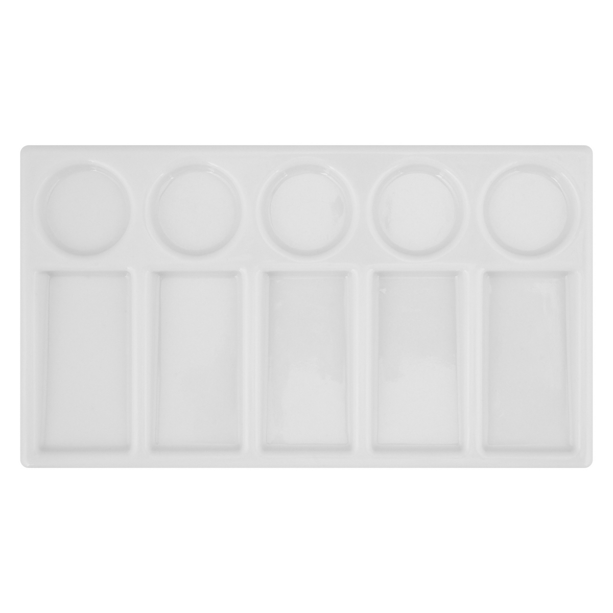 Imitation ceramic palette "Sonnet", rectangular, 19x9,7 cm, 10 cells