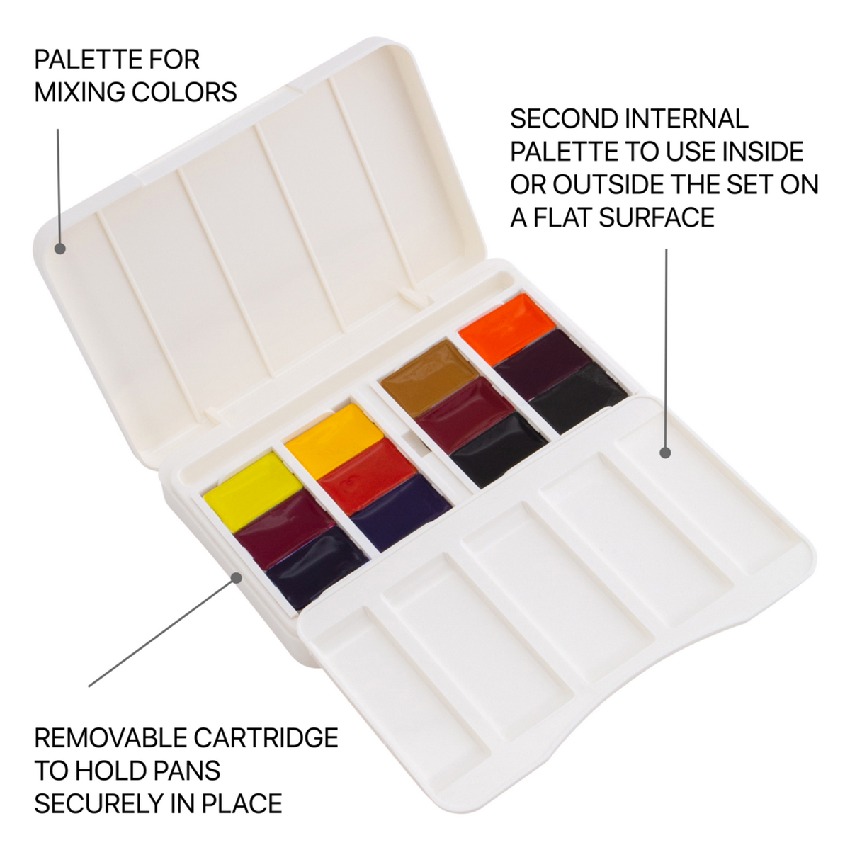 Watercolour set "White Nights" Botanica, plastic box
