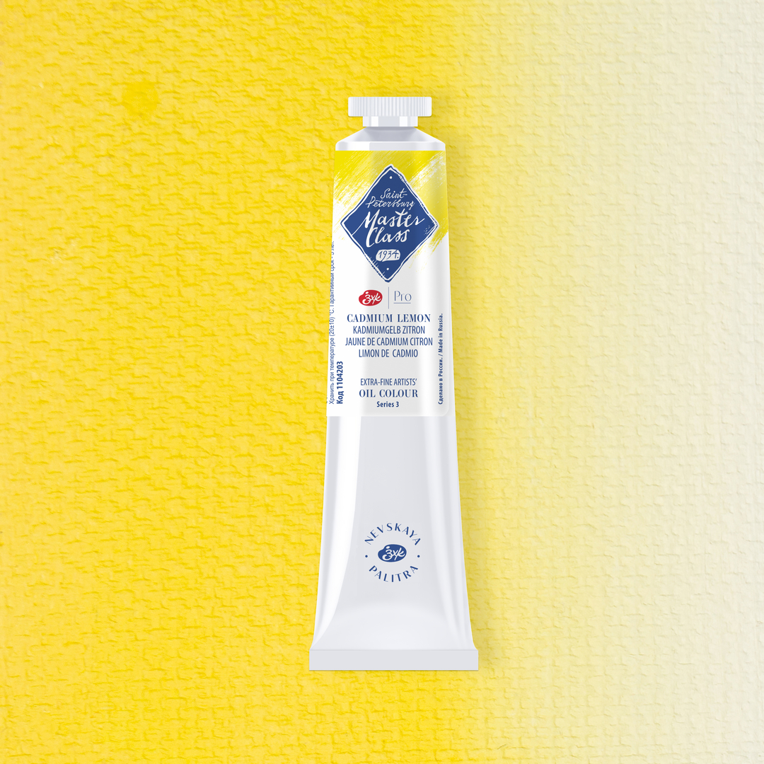 Oil colour "Master Class", Cadmium Lemon, tube, № 203