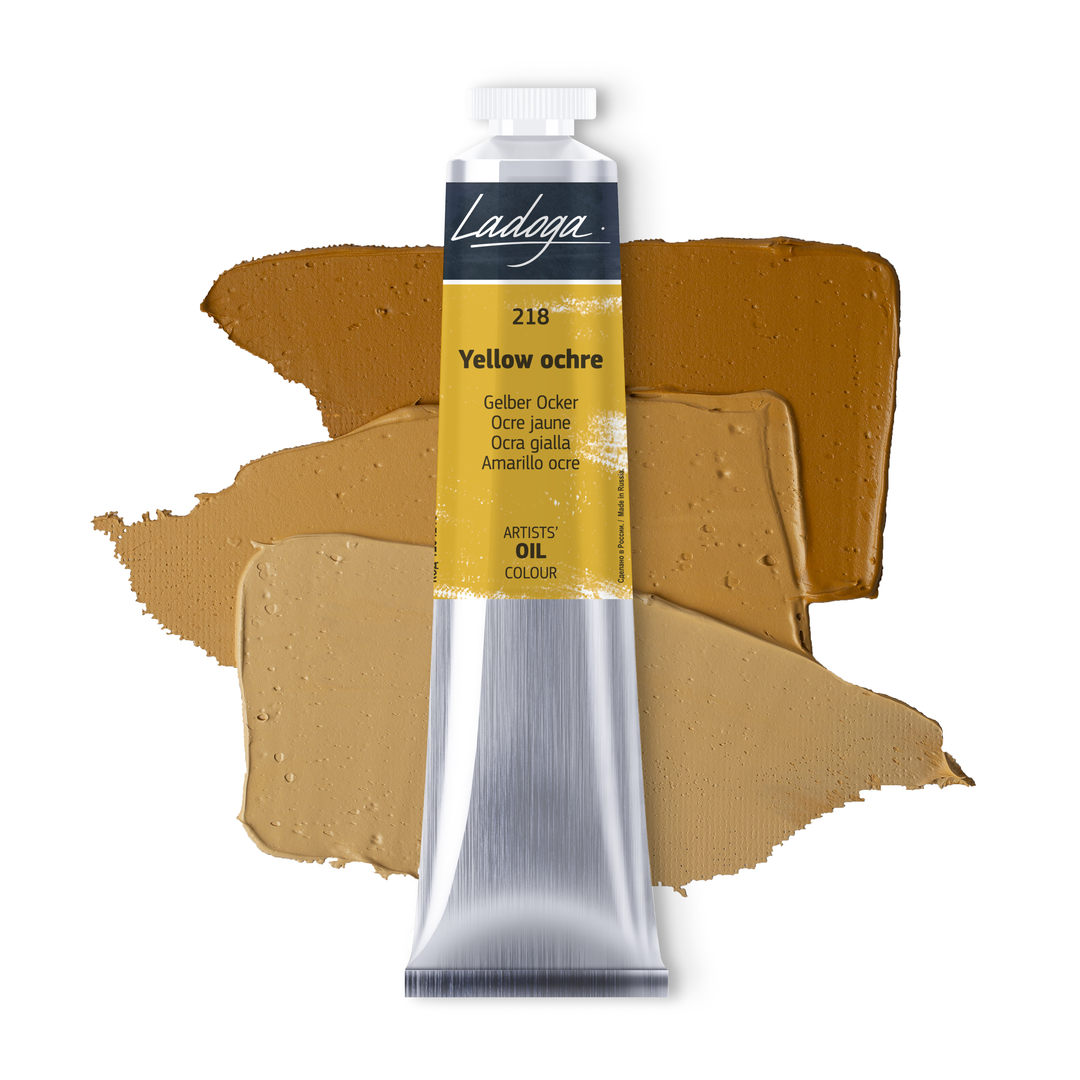 Oil colour "Ladoga", Yellow ochre, tube, № 218