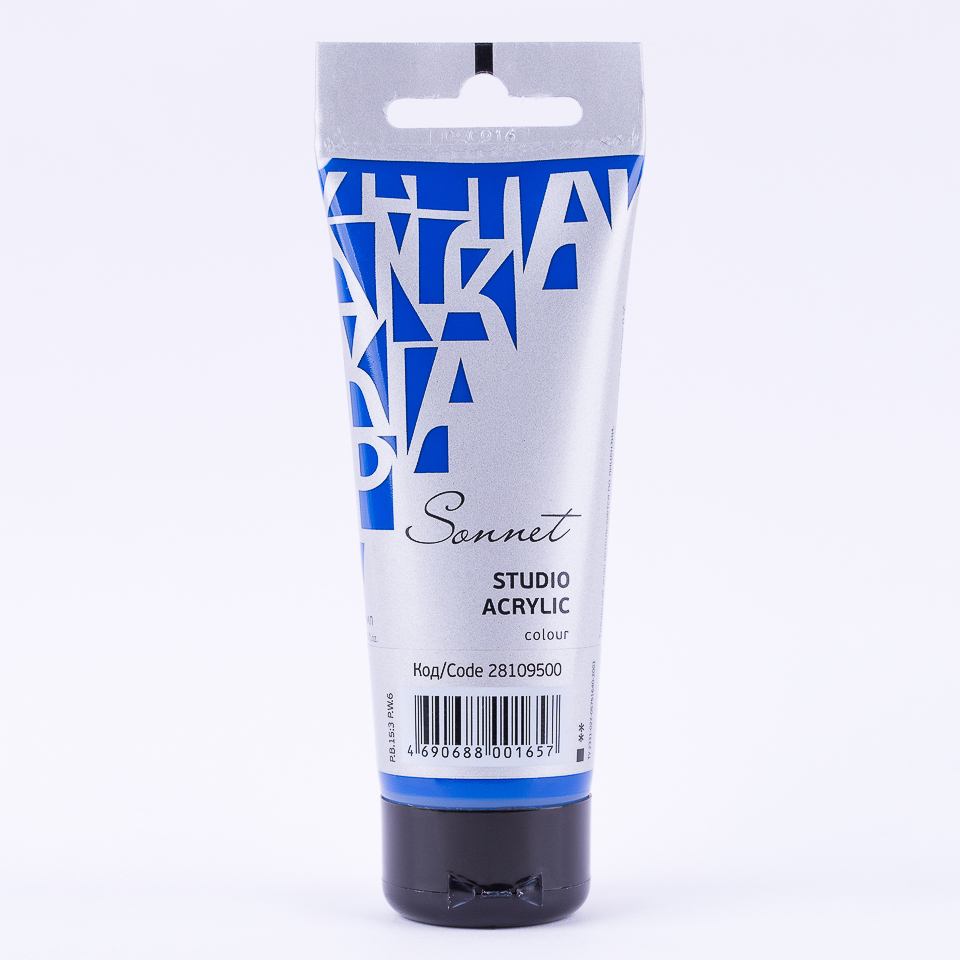 Acrylic colour Sonnet, Phthalocyanine Blue, tube. № 500