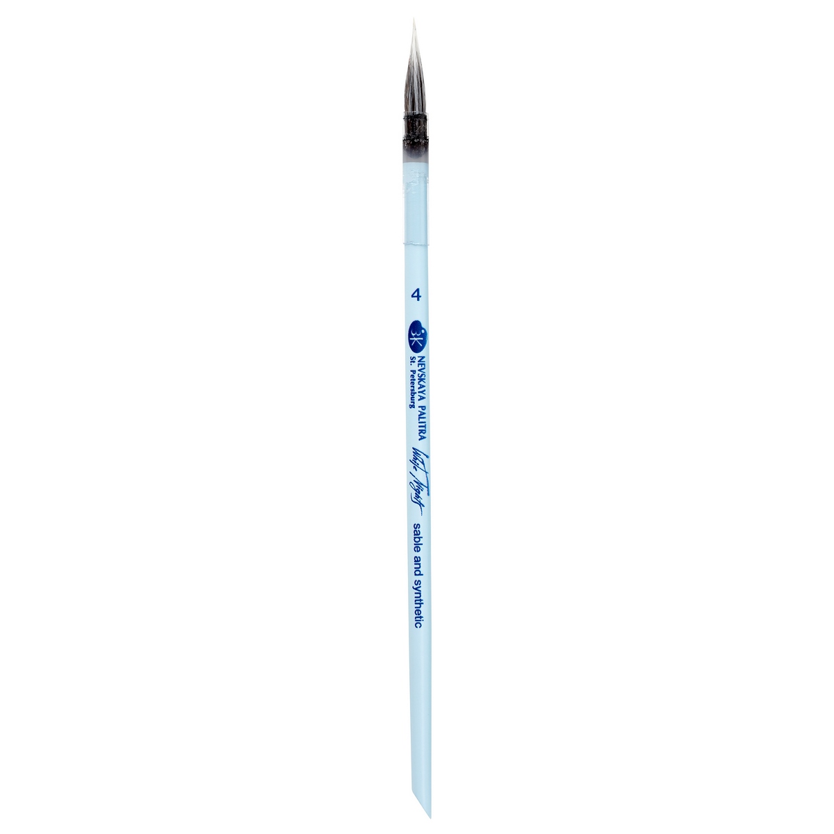 Sable and white Synthetic brush White Nights, round, short handle